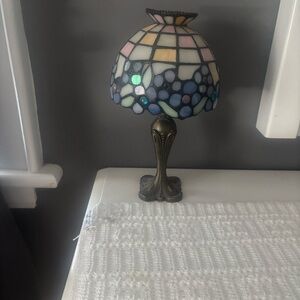 Mosaic Glass Table  Candle Lamp